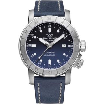 Glycine Airman 44 Purist 24H Automatic Stainless Steel / Blue - Gradient