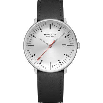 Mondaine Doppio Silver / Black Ø 41