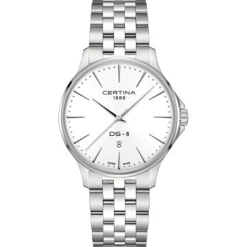 Certina DS-8 Gent Quartz Stainless Steel / White / Bracelet