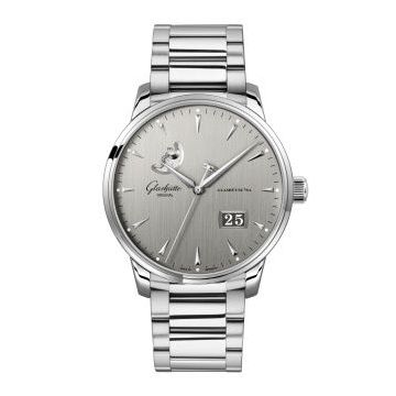 Glashütte Original Senator Excellence Panorama Date Moonphase Stainless Steel / Grey / Bracelet
