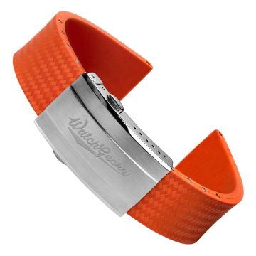 400 CTS Italian Rubber Divers Reversible Watch Strap - Orange - 20mm