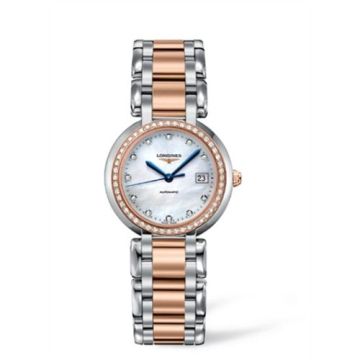 Longines PrimaLuna Automatic 30 Two Tone Pink Diamond MOP