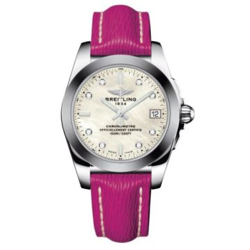 Breitling Galactic 36 Stainless Steel / SleekT / Pearl Diamond / Sahara