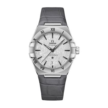 Omega Constellation Master Chronometer 39 Stainless Steel / Silver / Alligator