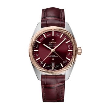 Omega Globemaster Annual Calendar Stainless Steel / Sedna Gold / Burgundy