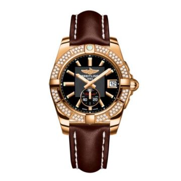 Breitling Galactic 36 Automatic Rose Gold / Diamond / Volcano Black / Calf