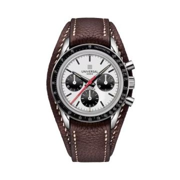 Universal Genève Tribute to Compax White Gold / White