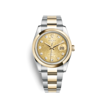 Rolex Datejust 36 Rolesor Yellow Domed / Oyster / Champagne Computer