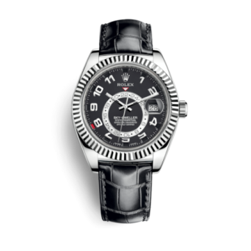 Rolex Sky-Dweller White Gold / Black / Alligator