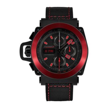 Formex Motorsport Automatic Chronograph PVD / Red Bezel / Black / Calf