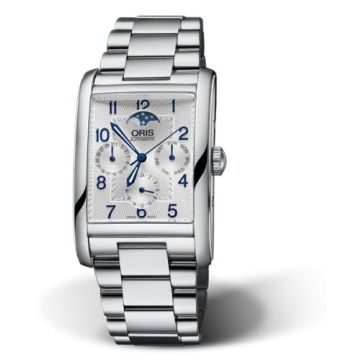 Oris Rectangular Complication Stainless Steel / Silver - Arabic / Bracelet