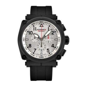 Formex Pilot Quartz Chronograph PVD / Silver / Rubber