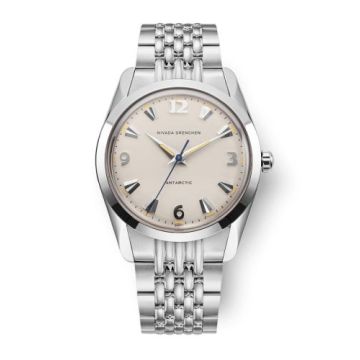 Nivada Grenchen Antarctic 35 Eggshell - Beige Luminova / Stainless Steel / Beads of Rice