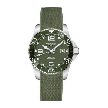 Longines HydroConquest 41 Automatic Stainless Steel / Ceramic / Green / Rubber