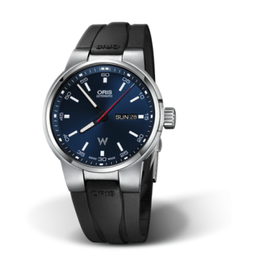 Oris Williams Day Date 42 Stainless Steel / Blue / Rubber