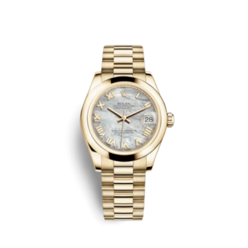 Rolex Datejust 31 Yellow Gold Domed / President / MOP Roman
