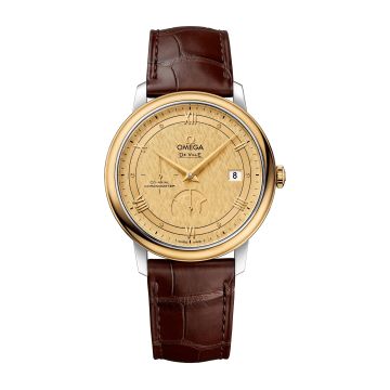 Omega De Ville Prestige Co-Axial 39.5 Power Reserve Stainless Steel / Yellow Gold / Vintage Champagne Silk