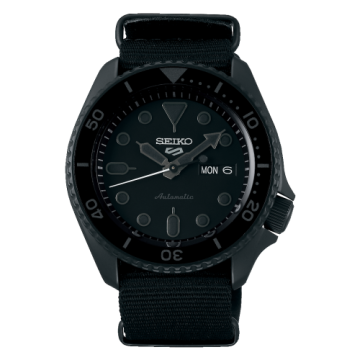 Seiko 5 Sports Street Style Hard Coating / Black - Black / NATO