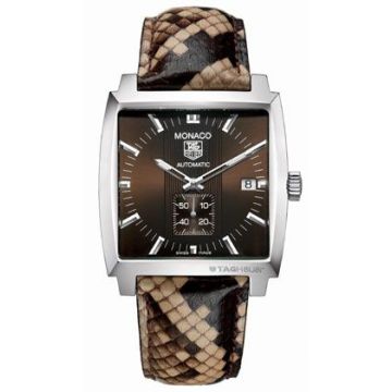 TAG Heuer Monaco Calibre 6 Automatic Stainless Steel / Brown / Python
