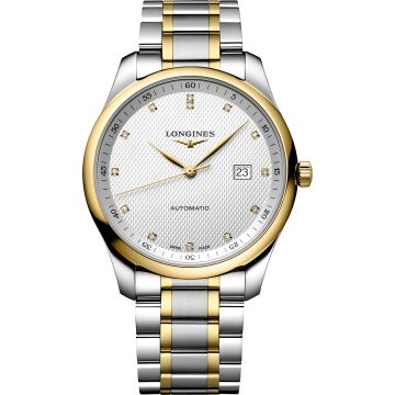 Longines Master Collection 42 Date Stainless Steel / Silver-Diamond / Bracelet