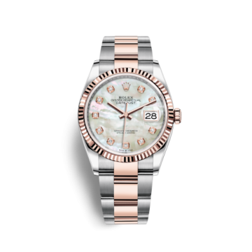 Rolex Datejust 36 Stainless Steel / Everose / Fluted / MOP Diamond / Oyster