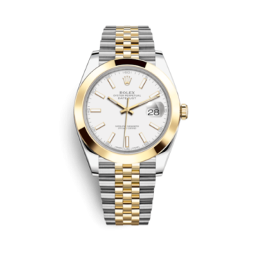 Rolex Datejust 41 Rolesor Yellow Smooth / Jubilee / White