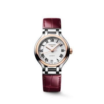 Longines PrimaLuna 34 Automatic Stainless Steel - Red Gold / Silver