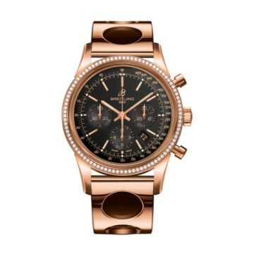 Breitling Transocean Chronograph Red Gold / Diamond / Black / Air Racer