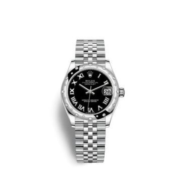 Rolex Datejust 31 Stainless Steel Domed Diamond / Jubilee / Black - Roman