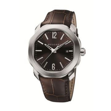 Bulgari Octo Roma 41 Stainless Steel / Brown