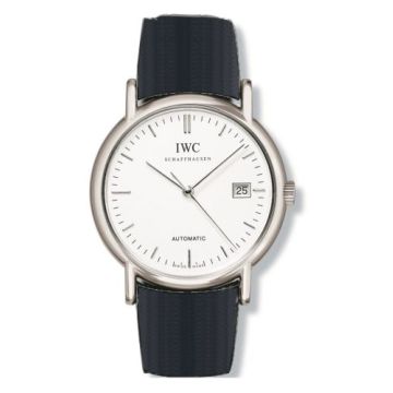 IWC Schaffhausen Portofino Automatic / Stainless Steel / White / Strap
