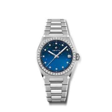 Zenith Defy Midnight Stainless Steel / Diamond / Blue