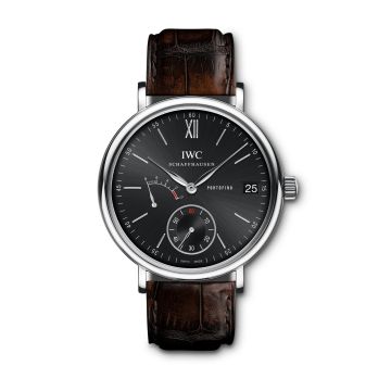 IWC Schaffhausen Portofino Hand-Wound Eight Days Stainless Steel / Black