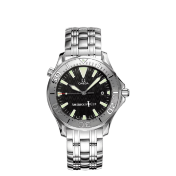 Omega Seamaster Diver 300M Automatic 41 Stainless Steel / White Gold / Black / Bracelet / America's Cup