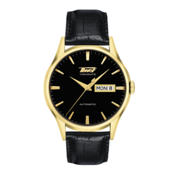Tissot Visodate Automatic Yellow Gold PVD / Black / Strap