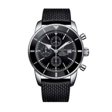 Breitling Superocean Heritage II 46 Chronograph Stainless Steel / Black / Black / Rubber / Folding