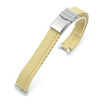 Crafter Blue - MX03-911 Tan FKM Rubber Strap with Curved End Links For Seiko Speedtimer SSC911 - 21mm