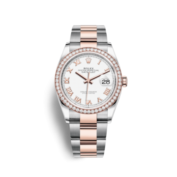 Rolex Datejust 36 Stainless Steel / Everose / Diamond / White Roman / Oyster