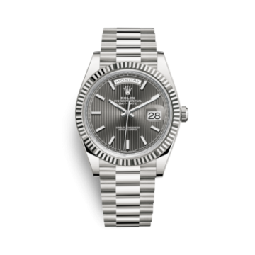 Rolex Day-Date 40 White Gold / Dark Rhodium Tuxedo