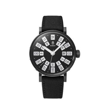 Robot Watch Graphic Analog Black