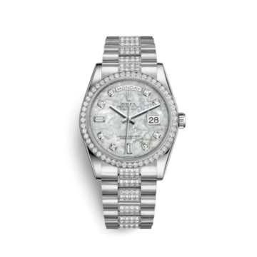 Rolex Day-Date 36 Platinum Diamonds / President Diamonds / MOP