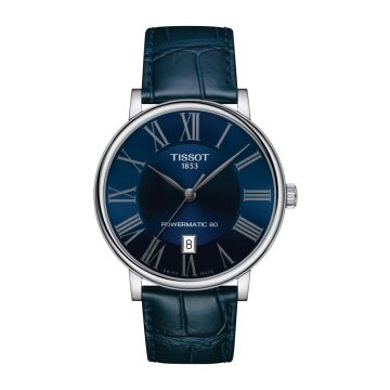 Tissot Carson Premium Powermatic 80 Stainless Steel / Blue / Strap