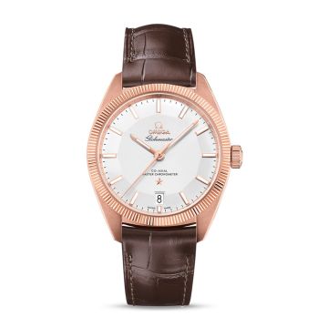 Omega Globemaster Sedna Gold / Silver / Leather