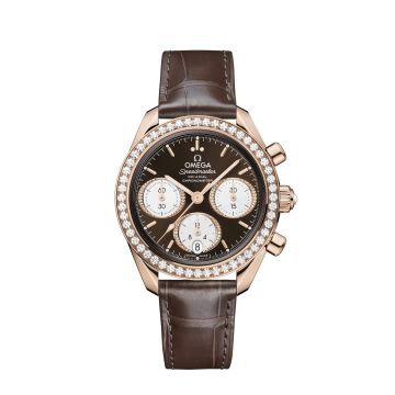 Omega Speedmaster Date 38 Sedna Gold - Diamond / Brown