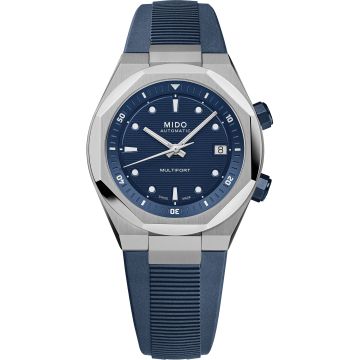 Mido Multifort 8 Stainless Steel / Blue / Rubber