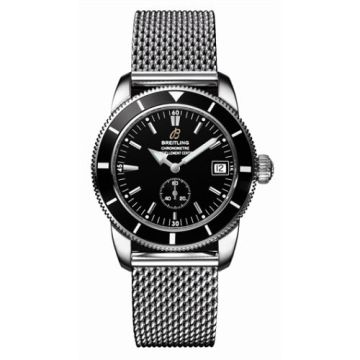Breitling Superocean Heritage 38 Stainless Steel / Black / Milanese