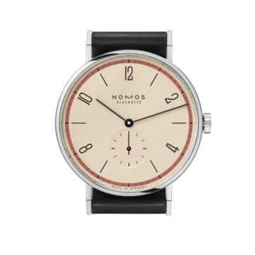 Nomos Glashütte Tangente 38 A Century of Bauhaus Red