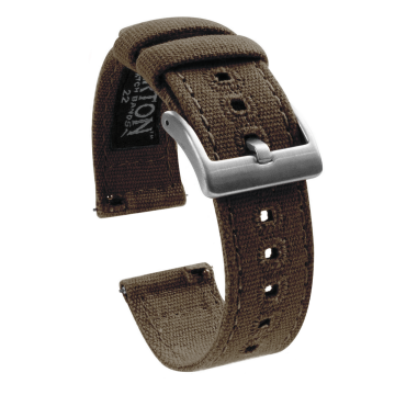Taupe Premium Canvas Watch Band - 19mm