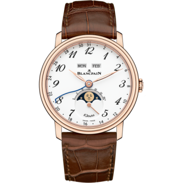 Blancpain Villeret Quantieme Complet 8 Jours Red Gold / Enamel Arabic