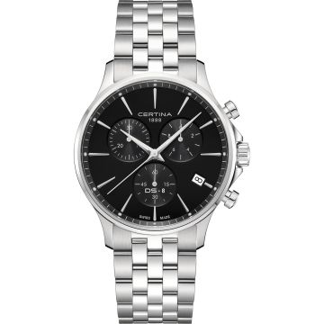 Certina DS-8 Chrono Stainless Steel / Black / Bracelet